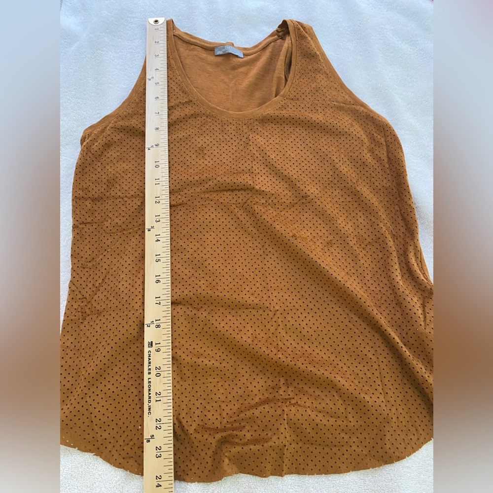 Zara Women's Brown Suede Knit Sleeveless‎ Top - Picture 5 of 7